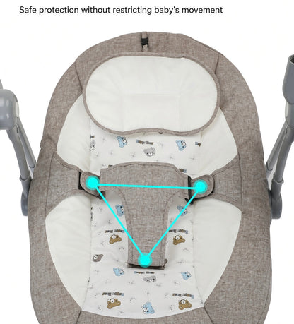 Preorder - Serena Electric Baby Swing Rocker Grey with Toys, Cup Holder, Canopy and Music