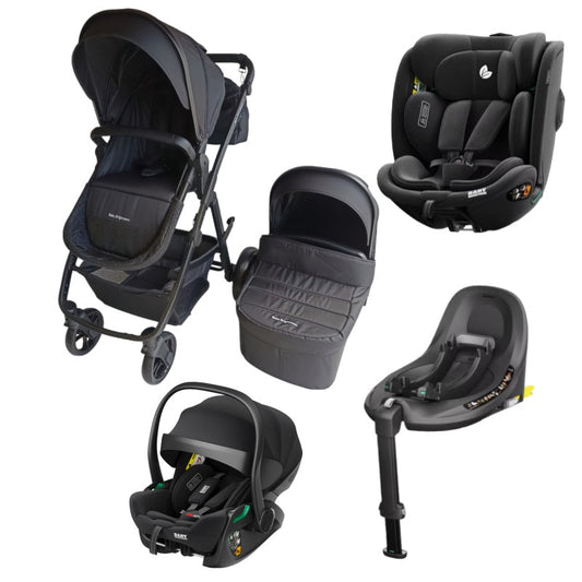 Pre-order Newborn Pram – Palms 1+ Stroller with Carrycot + Reclining Infant Capsule + 360 Car Seat and Rotating ISOFIX Base (