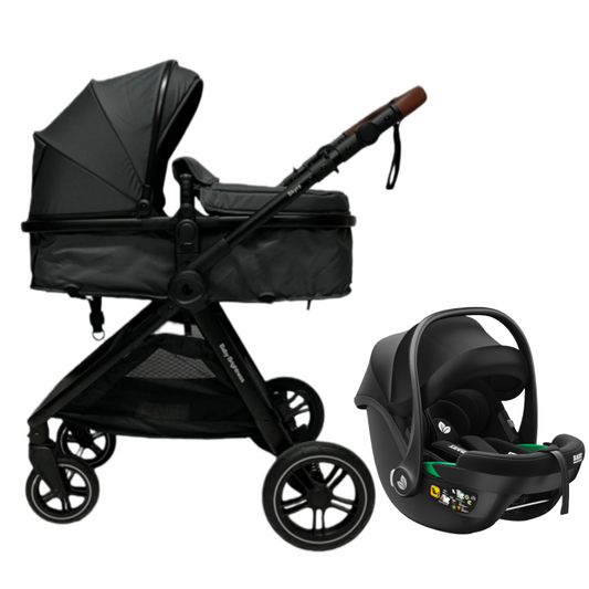 Skyra 2-in-1 Newborn Pram & Bassinet Stroller and Car Seat (Grey)