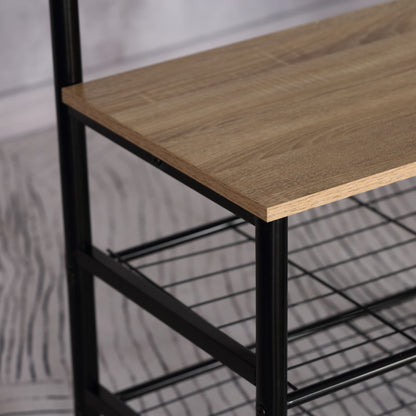 Coat Rack with Shoe Bench