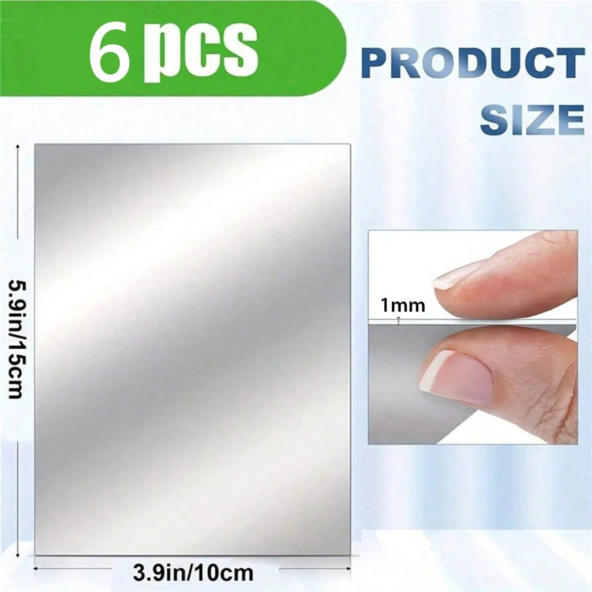 Acrylic Mirror Wall Stickers Set (6/10pcs) – Self-Adhesive DIY Décor Tiles