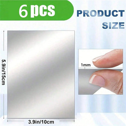 Acrylic Mirror Wall Stickers Set (6/10pcs) – Self-Adhesive DIY Décor Tiles