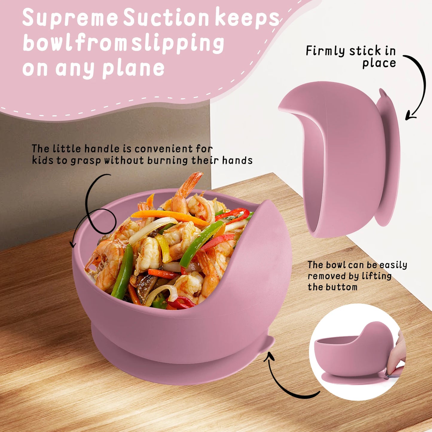 2pc Silicone Suction Baby Bowls – Self-Feeding & Weaning Tableware Set
