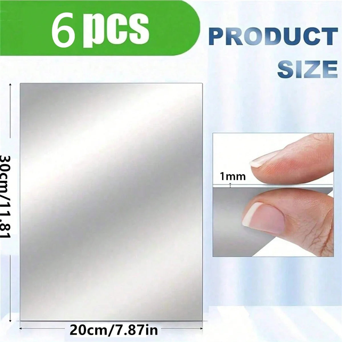 Acrylic Mirror Wall Stickers Set (6/10pcs) – Self-Adhesive DIY Décor Tiles