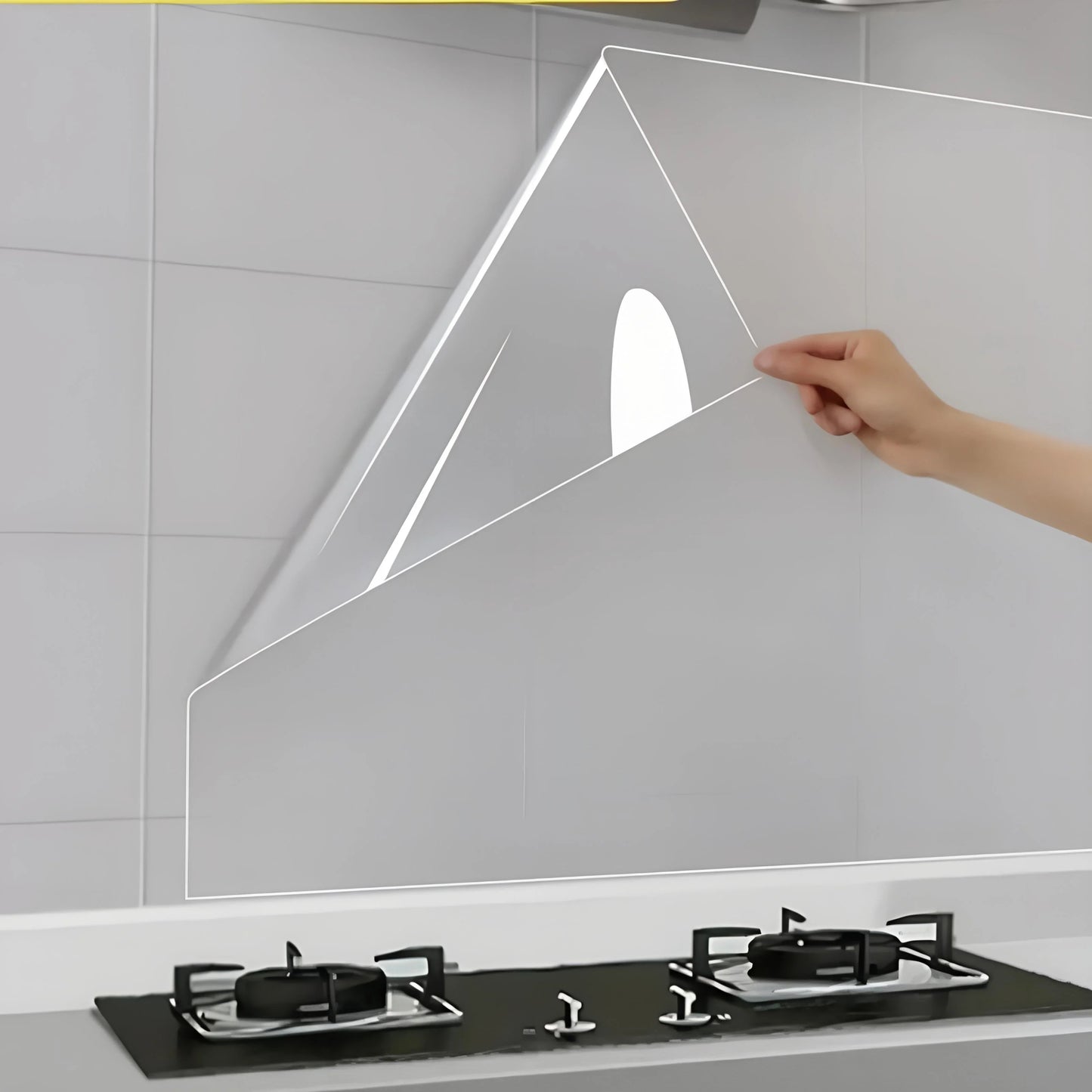 Transparent Kitchen Splashback Protector Film – Waterproof & Oil-Proof Wall Sticker