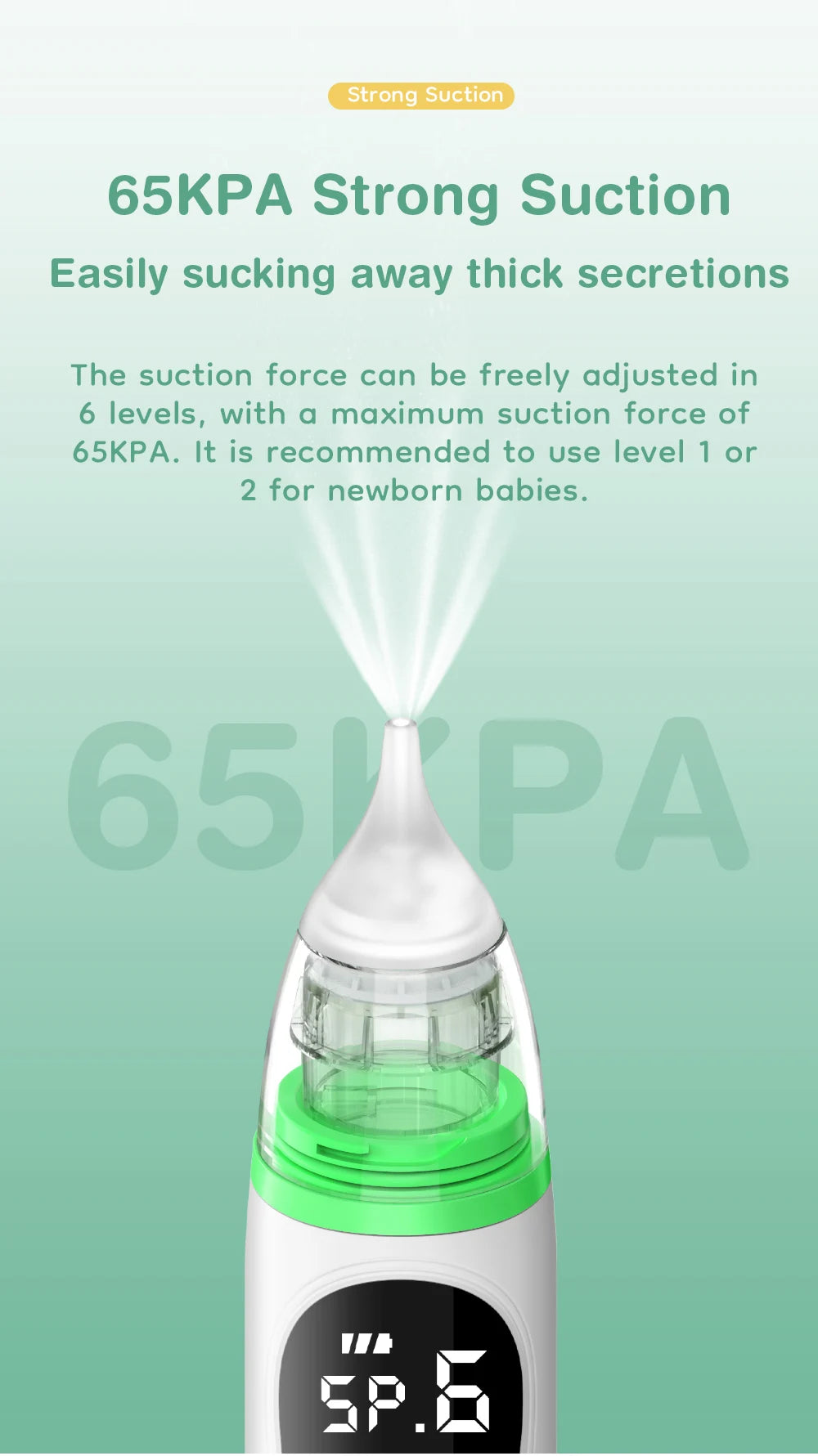 Electric Baby Nasal Aspirator – Adjustable Suction Nose Cleaner