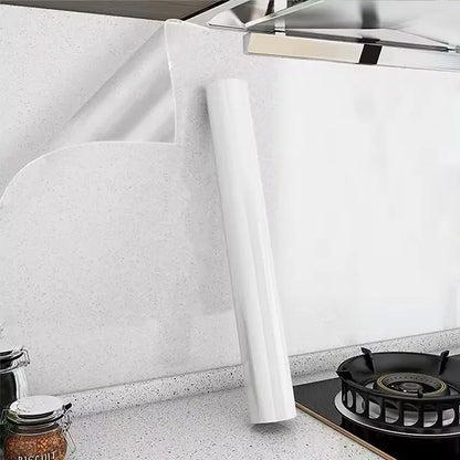 Transparent Kitchen Splashback Protector Film – Waterproof & Oil-Proof Wall Sticker