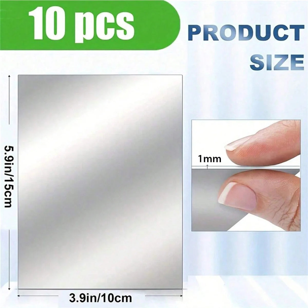 Acrylic Mirror Wall Stickers Set (6/10pcs) – Self-Adhesive DIY Décor Tiles