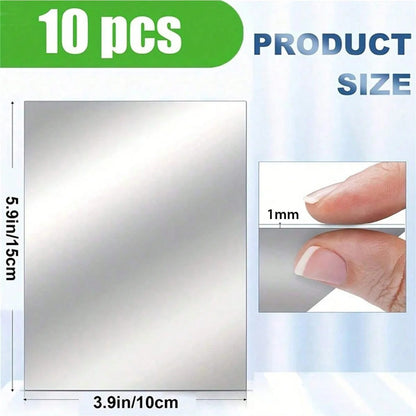 Acrylic Mirror Wall Stickers Set (6/10pcs) – Self-Adhesive DIY Décor Tiles