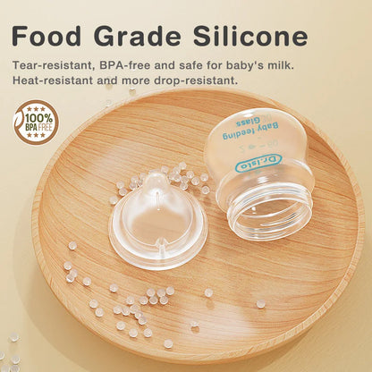 Glass Baby Feeding Bottle – Anti-Colic BPA-Free (90ml / 160ml)