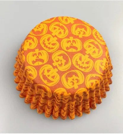 100-Pack Christmas & Halloween Cupcake Liners – Festive Paper Baking Cups