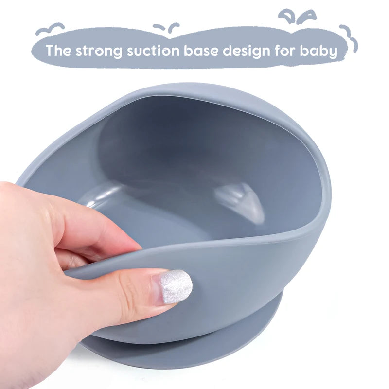 2pc Silicone Suction Baby Bowls – Self-Feeding & Weaning Tableware Set
