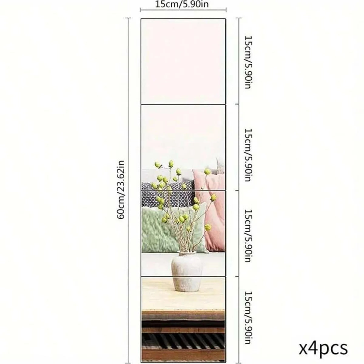 Acrylic Mirror Wall Stickers Set (6/10pcs) – Self-Adhesive DIY Décor Tiles