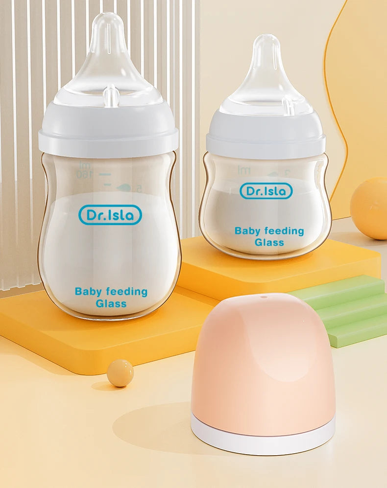 Glass Baby Feeding Bottle – Anti-Colic BPA-Free (90ml / 160ml)