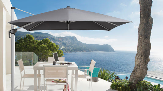 ASPEN CANTILEVER UMBRELLA - CHARCOAL GREY - 2.5M / 3M