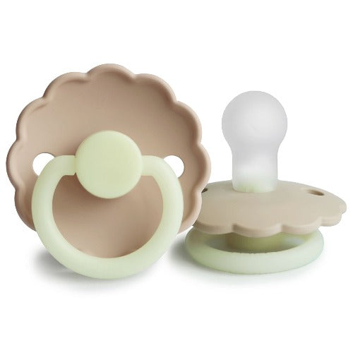 Frigg - Silicone Daisy Pacifier Twin Pack | Glow in The Dark