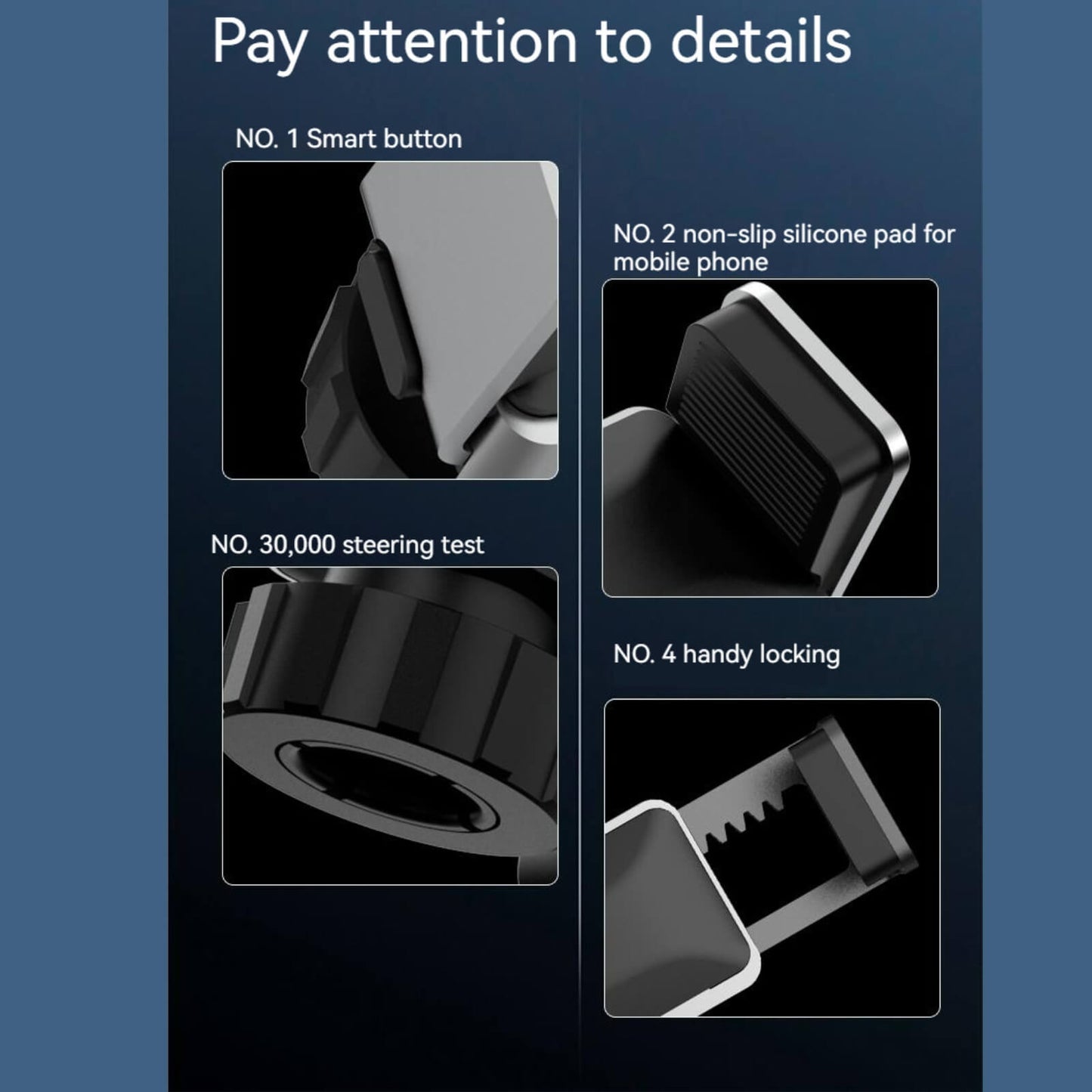 Automatic Clamping Car Phone Holder | Car Phone Mount