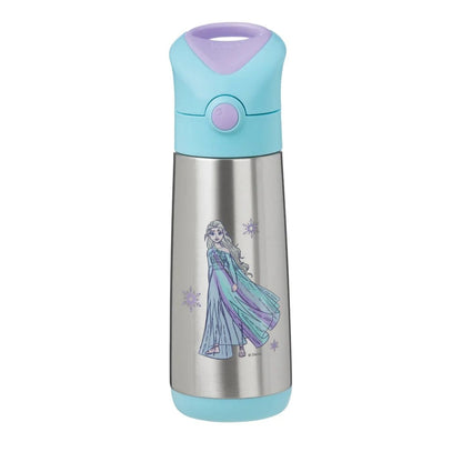 Children's water bottle with Elsa from Frozen design on a white background