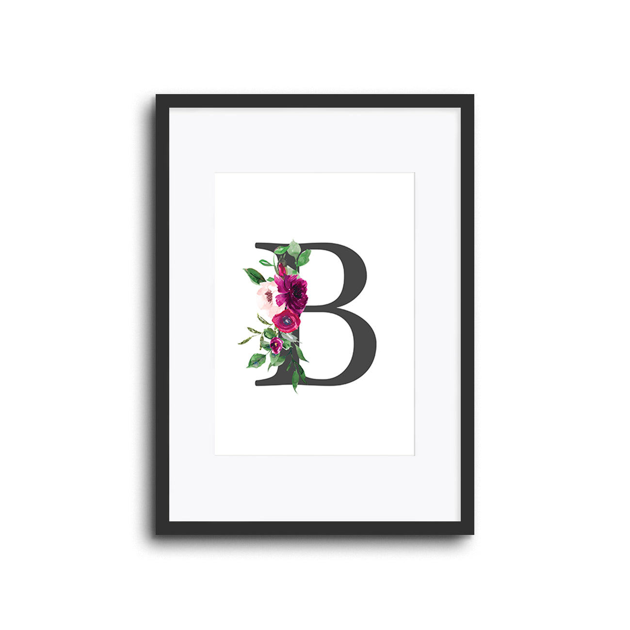 Wall Print |  Floral Initials
