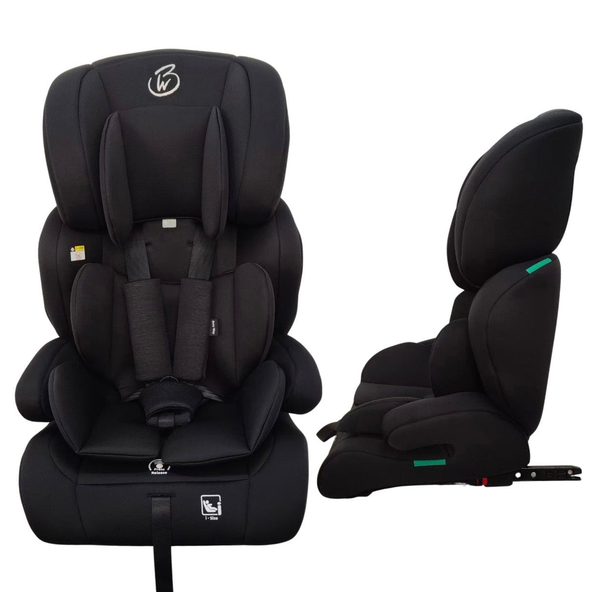 Preorder - SafeMax Black i-Size Convertible Booster Car Seat with ISOFIX