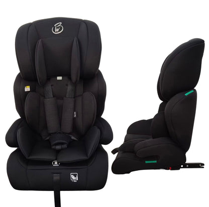 Preorder - SafeMax Black i-Size Convertible Booster Car Seat with ISOFIX
