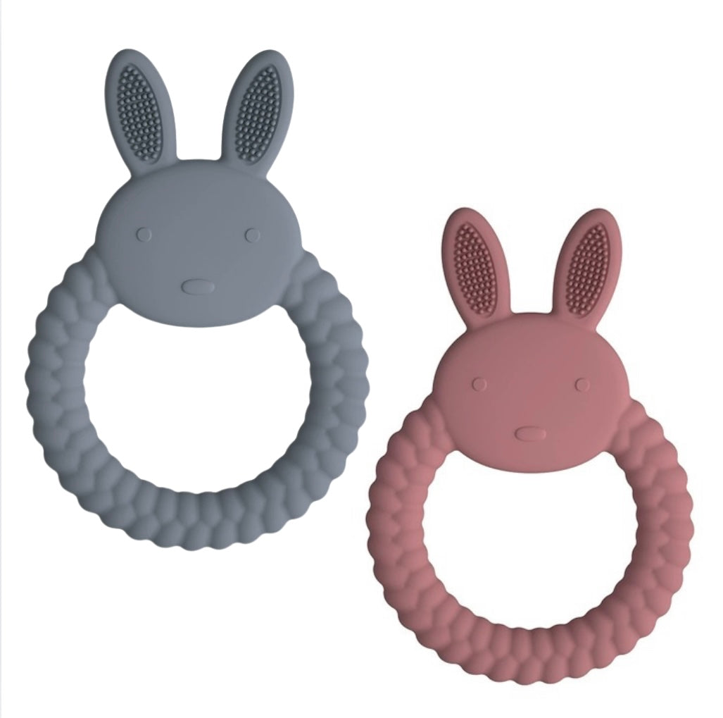 Bunny Silicone Teether – Soft, Safe & Adorable
