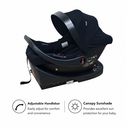 Preorder - 4in1 Crown Y Luxury Stroller + Open Bassinet + Cloud i-Size Capsule Car Seat + Isofix Base with Leg Support Travel System