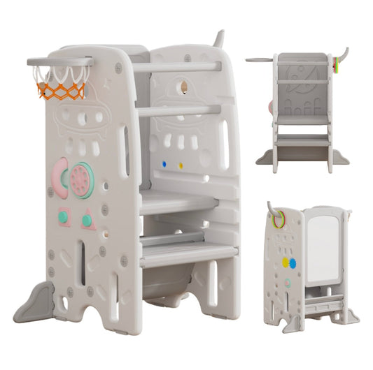 Preorder - Deluxe Multi-Function Toddler Learning Tower Step Stool with Activity Centre