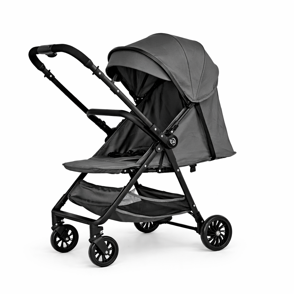 NextSteps Compact Travel-Friendly Switch Stroller + Racer Black Booster Car Seat
