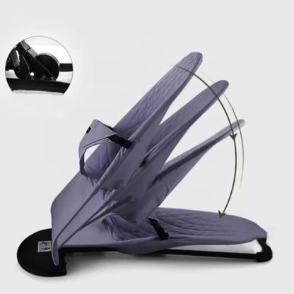 Portable Soothing Bouncer Baby Rocker Chair - GREY