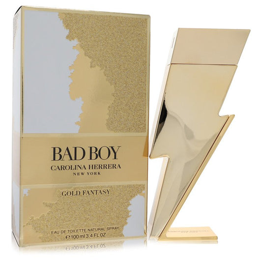 Bad Boy Gold Fantasy Eau De Toilette Spray by Carolina Herrera 100 ml