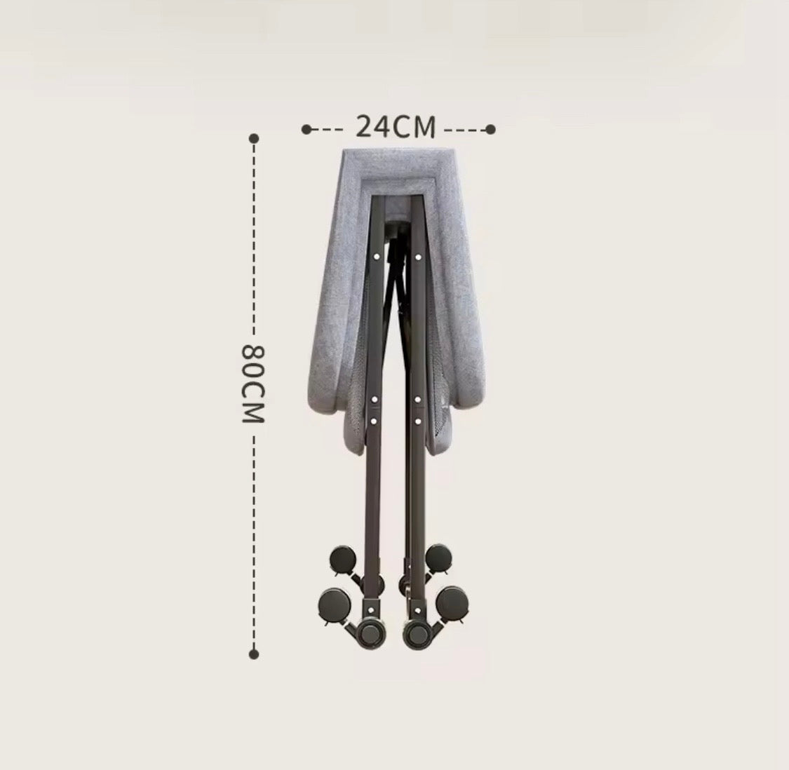 Preorder - Luna Portable Compact Folding Baby Bassinet with Canopy and Locking Wheels