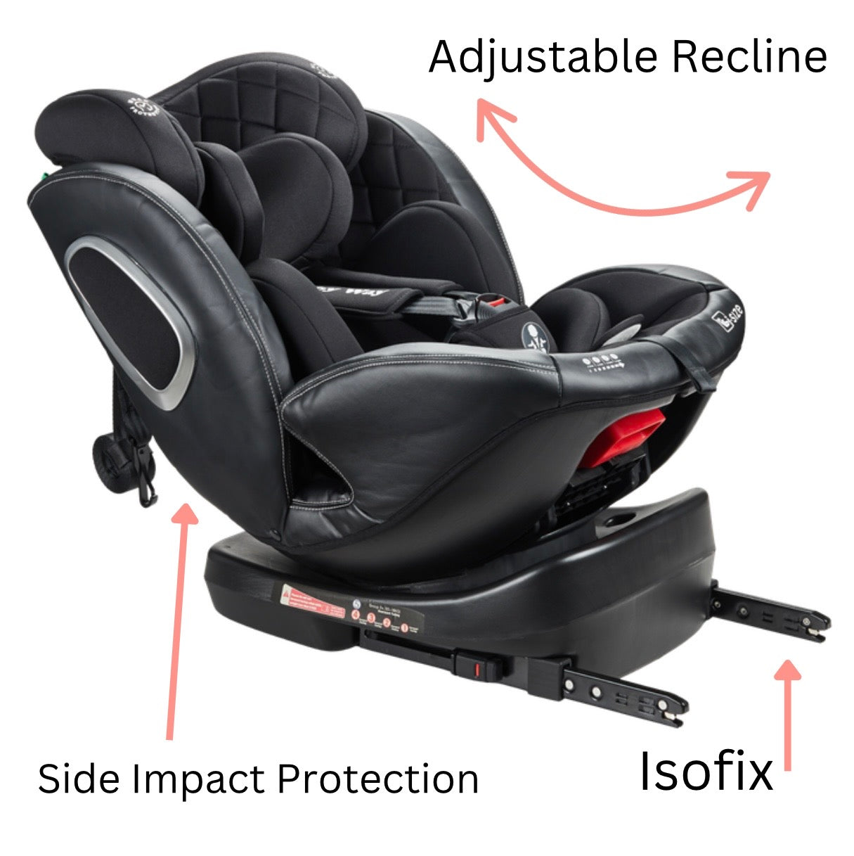 Preorder - Supra Black Bundle - 4in1 Stroller Buggy + Bassinet + Capsule with ISOFIX Base Combo with i-Size Royal 360 Rotating Convertible Car Seat