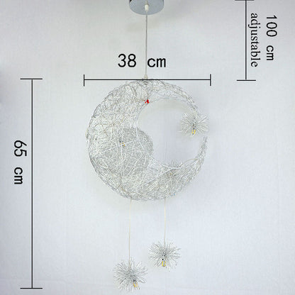 Moon Star Pendant Lamp Ceiling Light Children Kids Bedroom