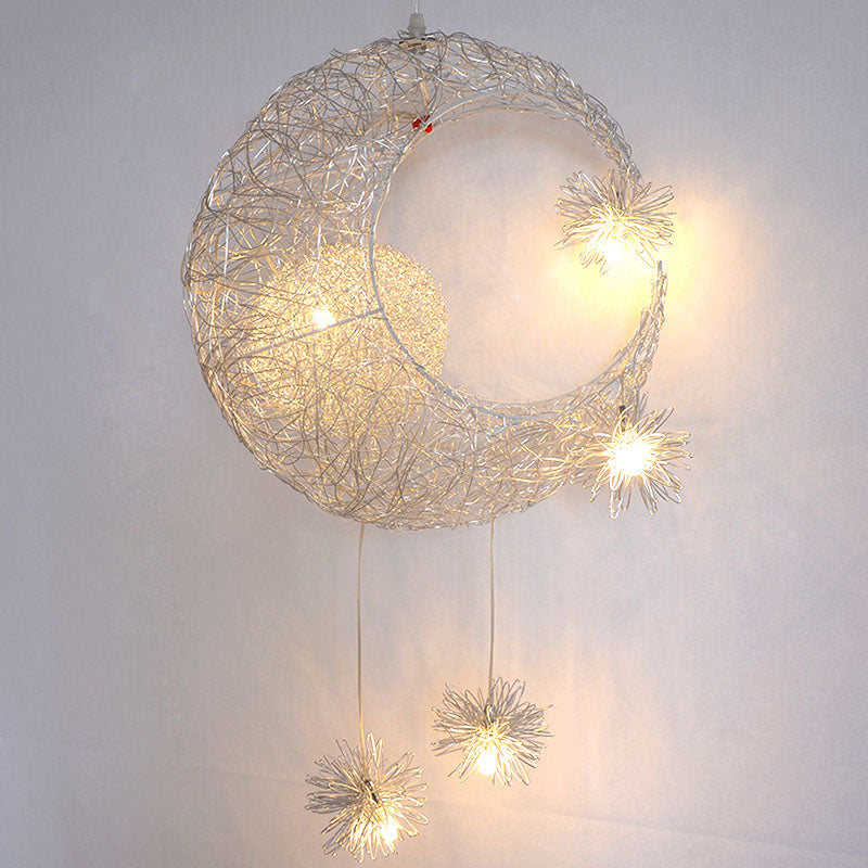 Moon Star Pendant Lamp Ceiling Light Children Kids Bedroom