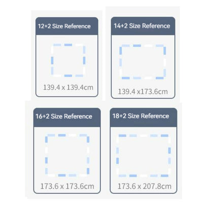 Baby Playpen 14+2 Panels (Little Bear & Bee)-Blue / White