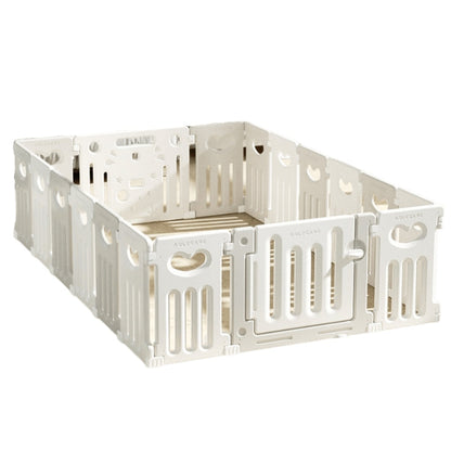 Baby Playpen 16+2 Panels (Love Heart)-Grey and White