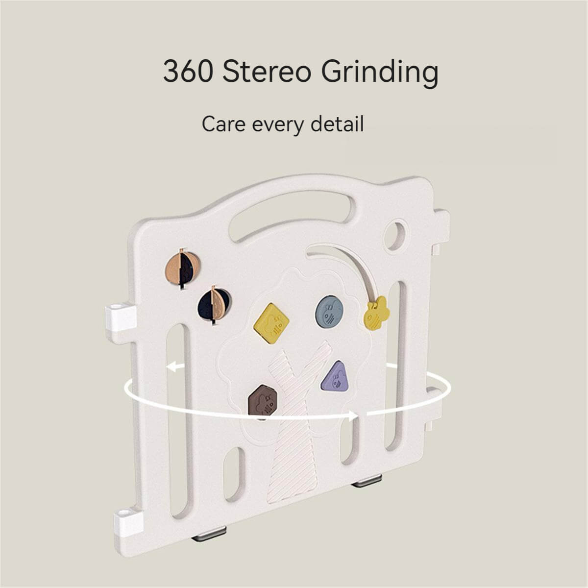 Baby Playpen 16+2 Panels (Little Bear & Bee)-Blue / White