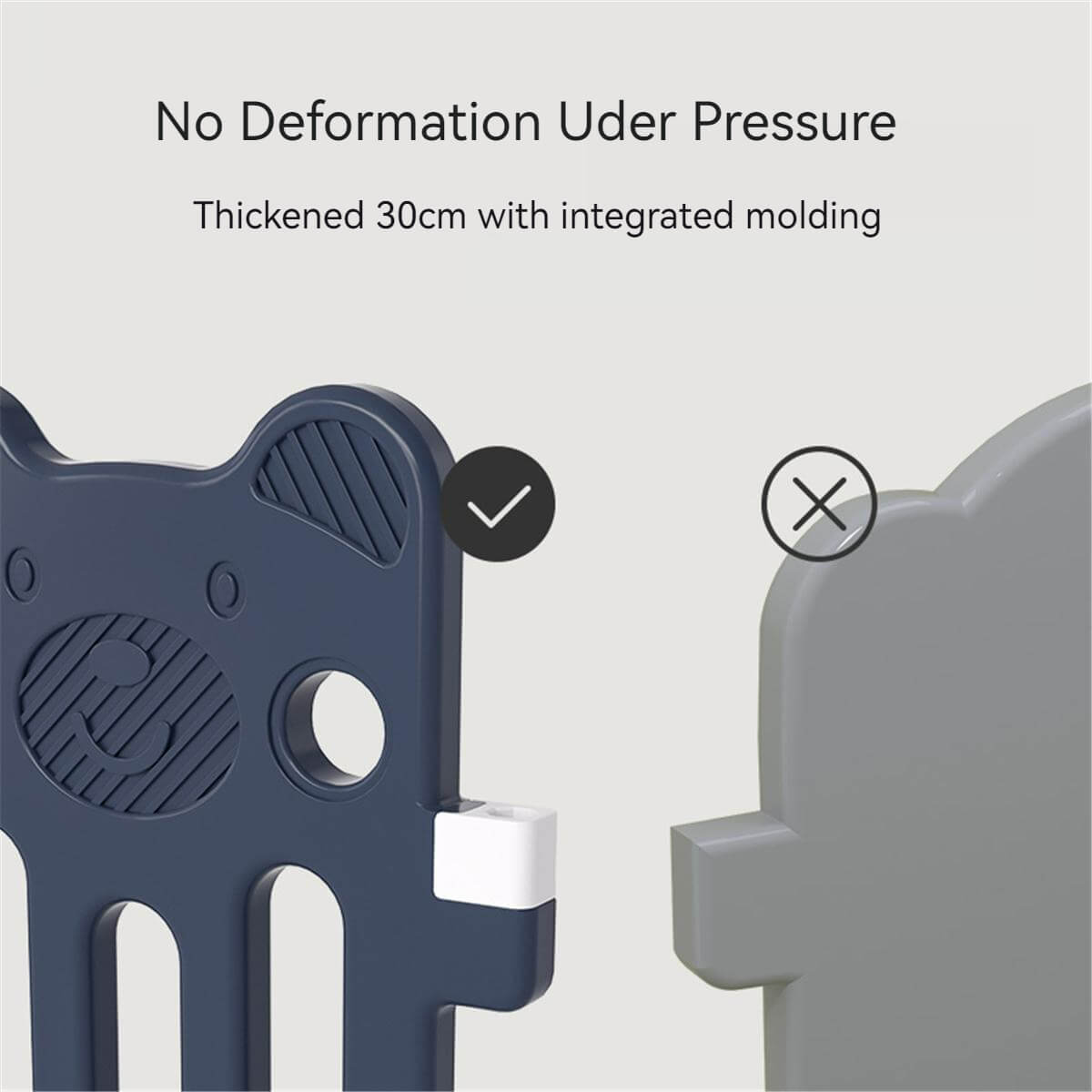 Baby Playpen 16+2 Panels (Little Bear & Bee)-Blue / White