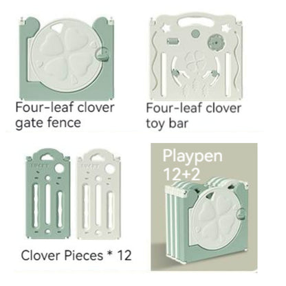 Baby Playpen-Four Leaf Clover in Green (12+2 To 18+2）