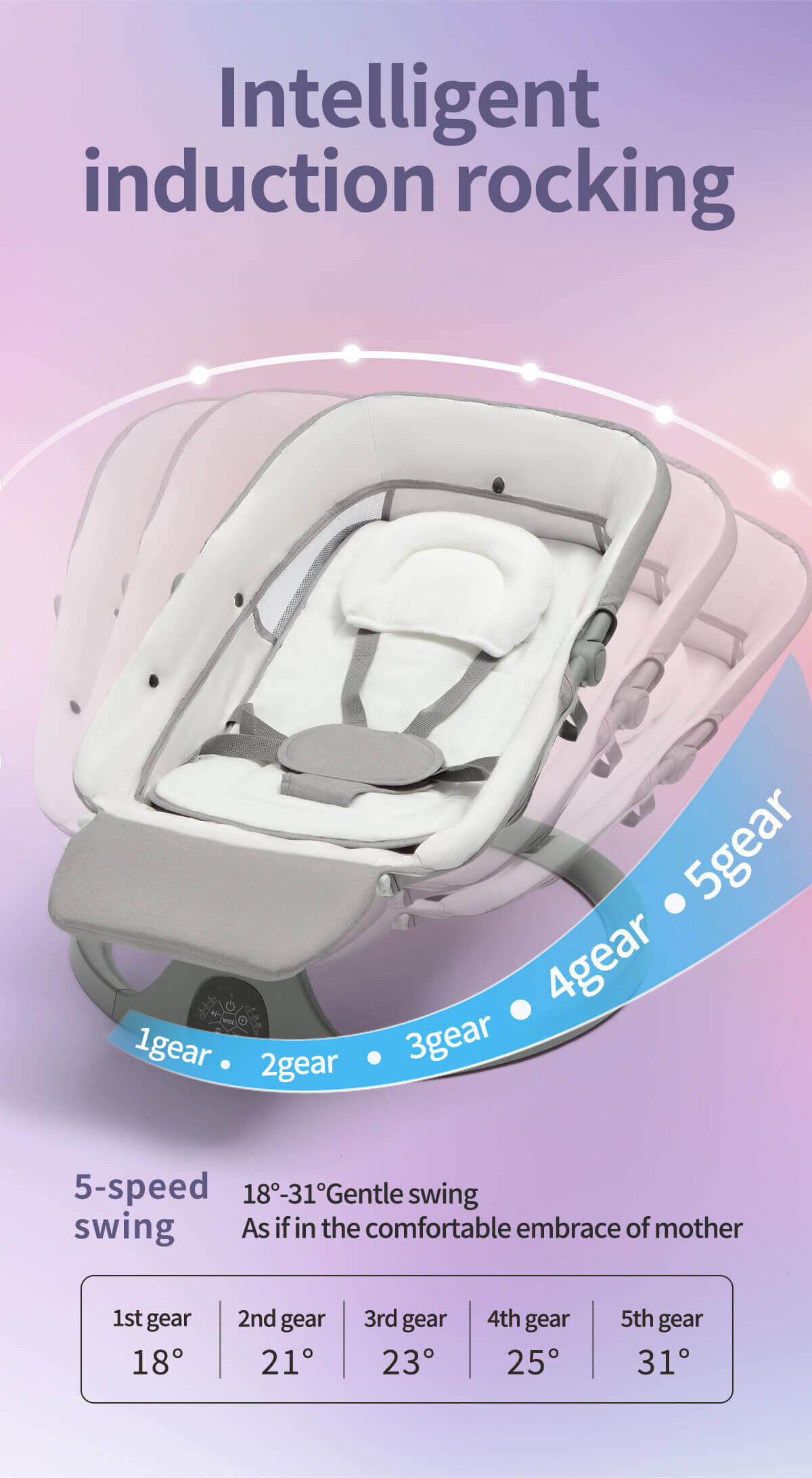 Built-in Footrest Electric Baby Swing NZ with Dinner Table – The Ultimate Comfort for Your Newborn