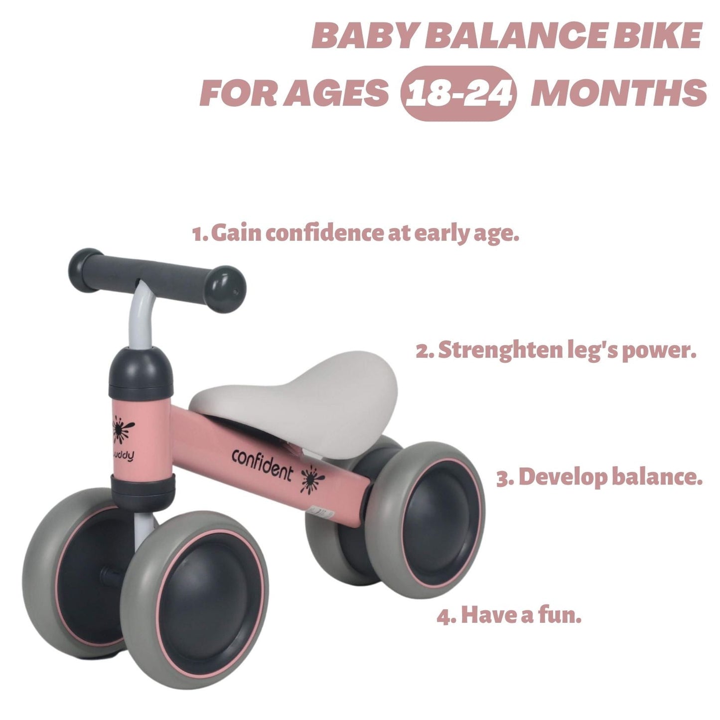 Baby Balance Bike 1003 Pink