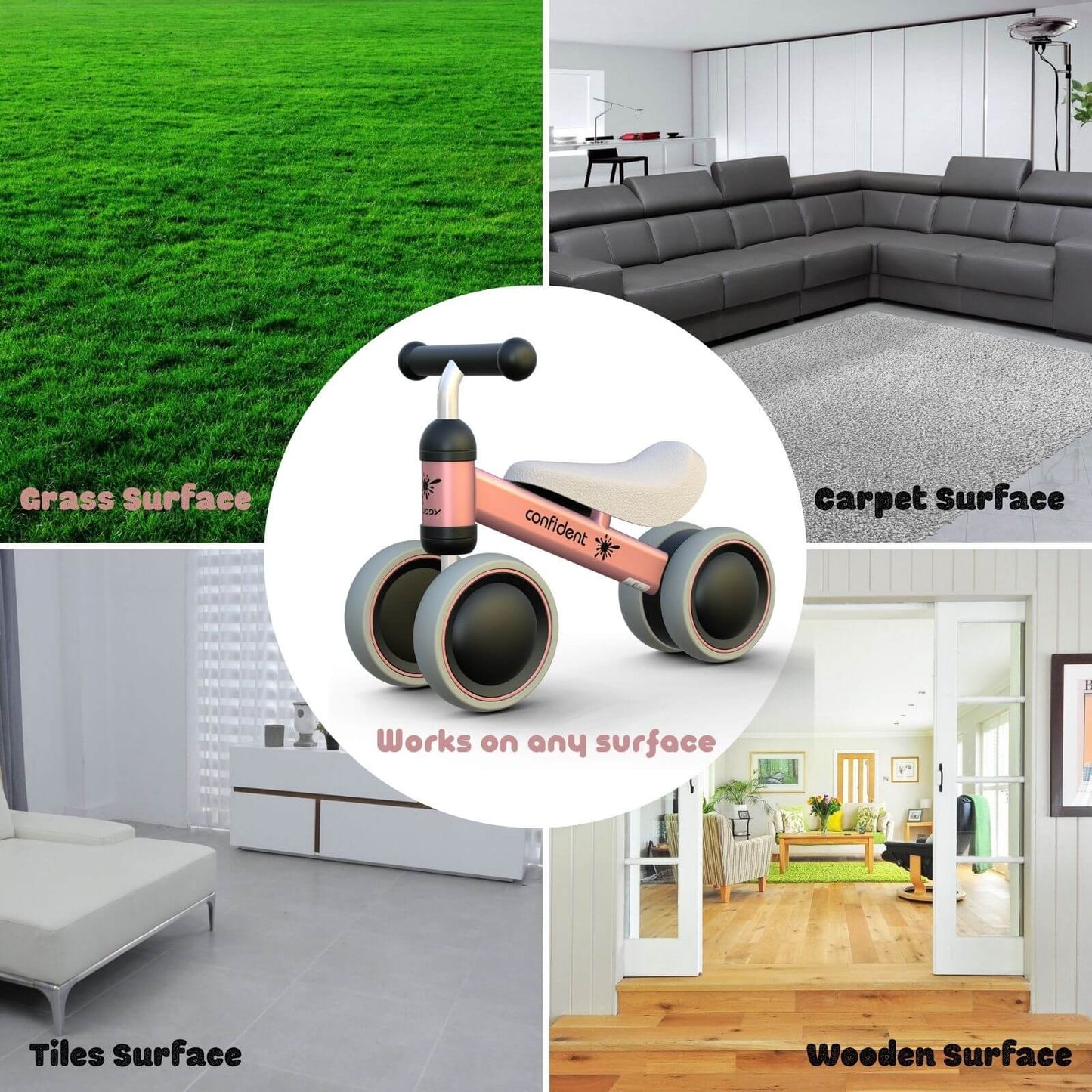 Baby Balance Bike 1003 Pink