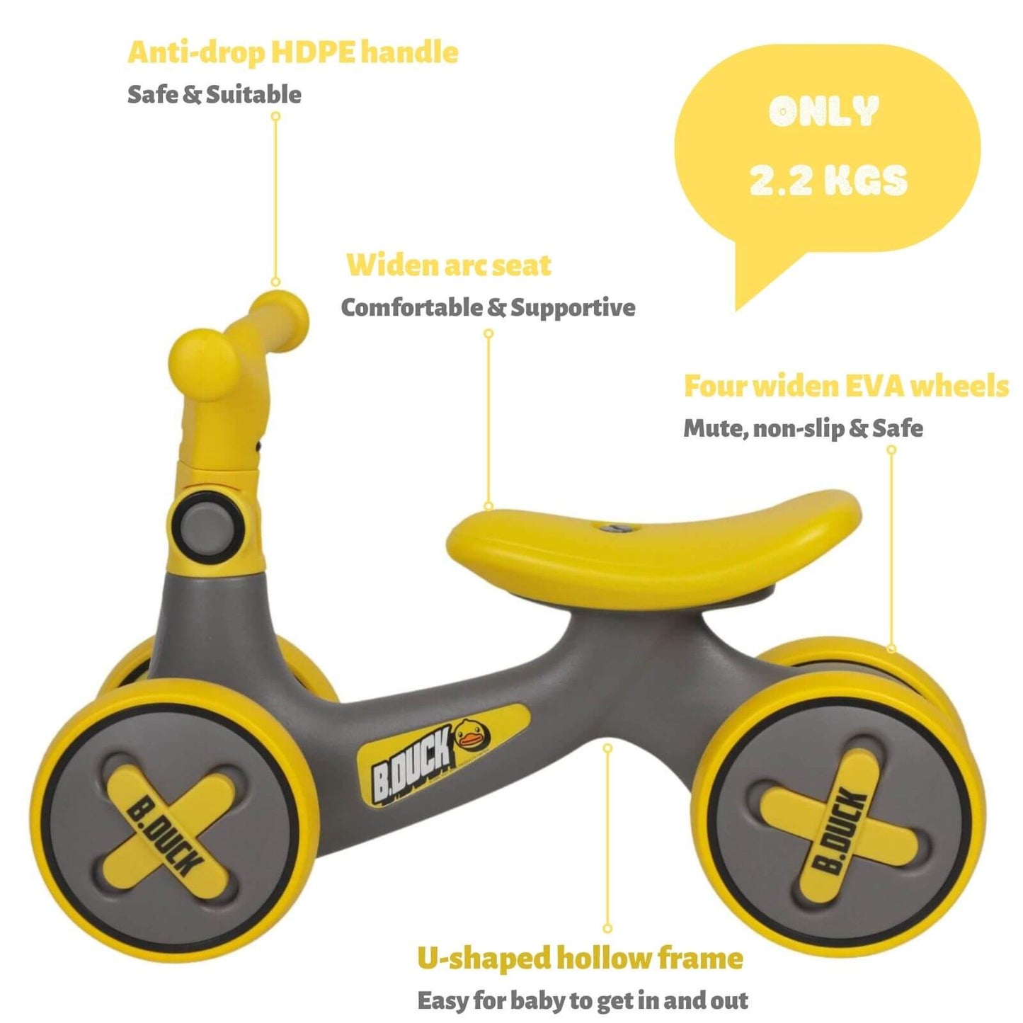 Baby Balance Bike 1006S Grey