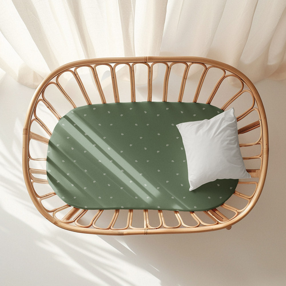 Bassinet Sheet & Change Mat Cover | Earthy Sage