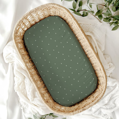 Bassinet Sheet & Change Mat Cover | Earthy Sage
