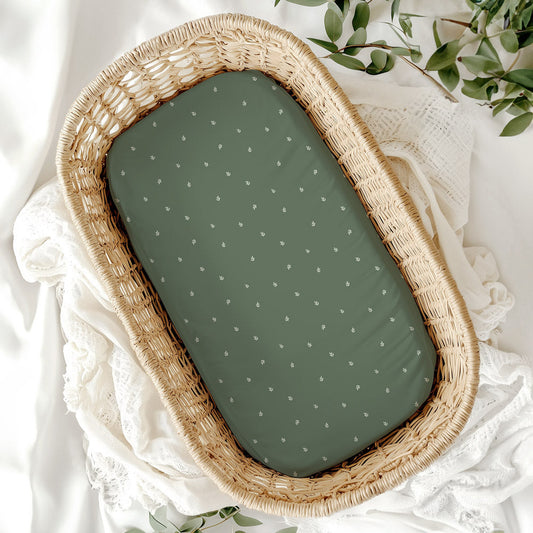 Bassinet Sheet & Change Mat Cover | Earthy Sage