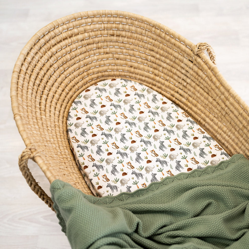 Bassinet Sheet & Change Mat Cover | Savanna