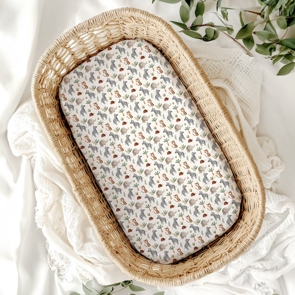 Bassinet Sheet & Change Mat Cover | Savanna