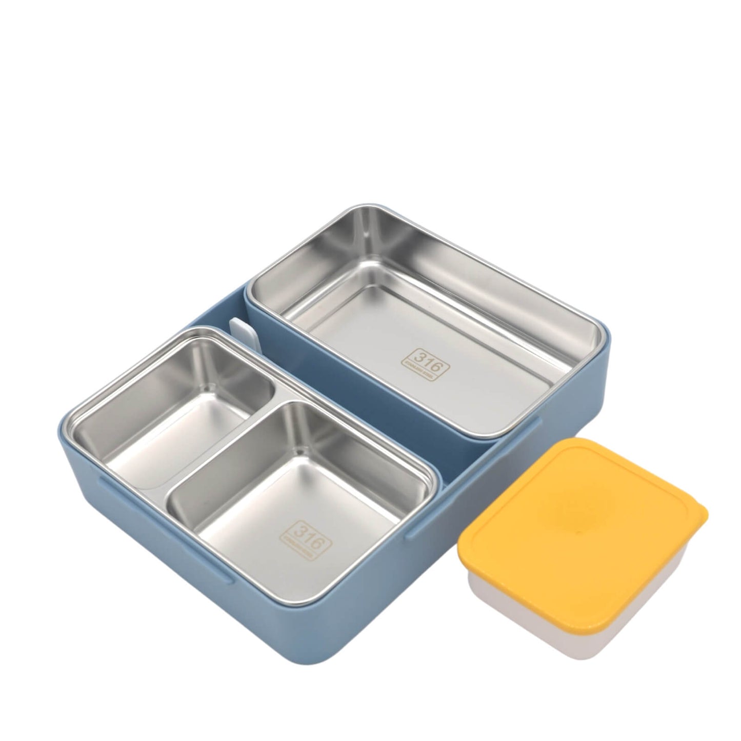 Insulated 316 Stainless Steel Bento Lunch Box 1.6L- Blue